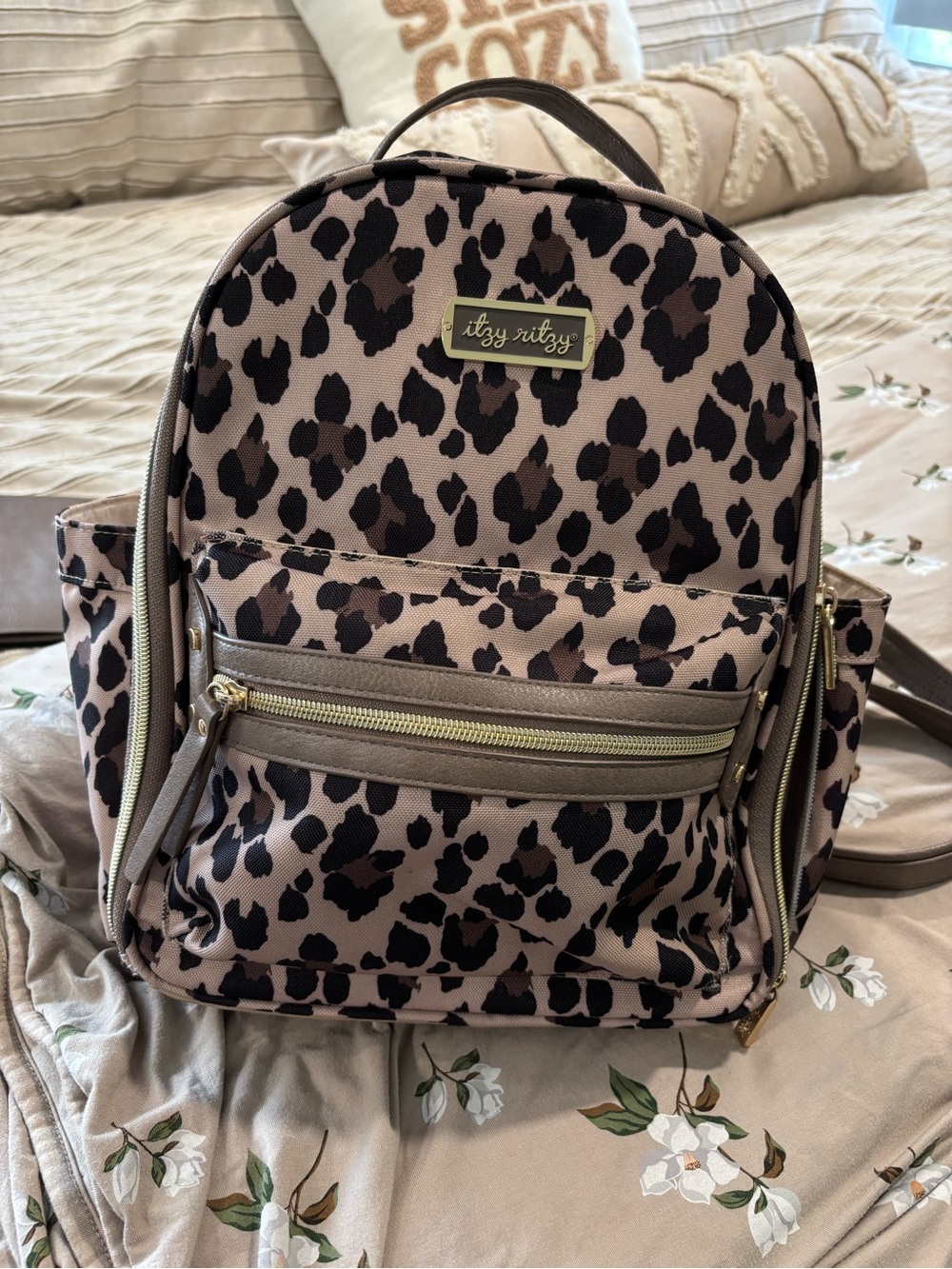 Itzy Ritzy Leopard Print Mini diaper bag Backpack